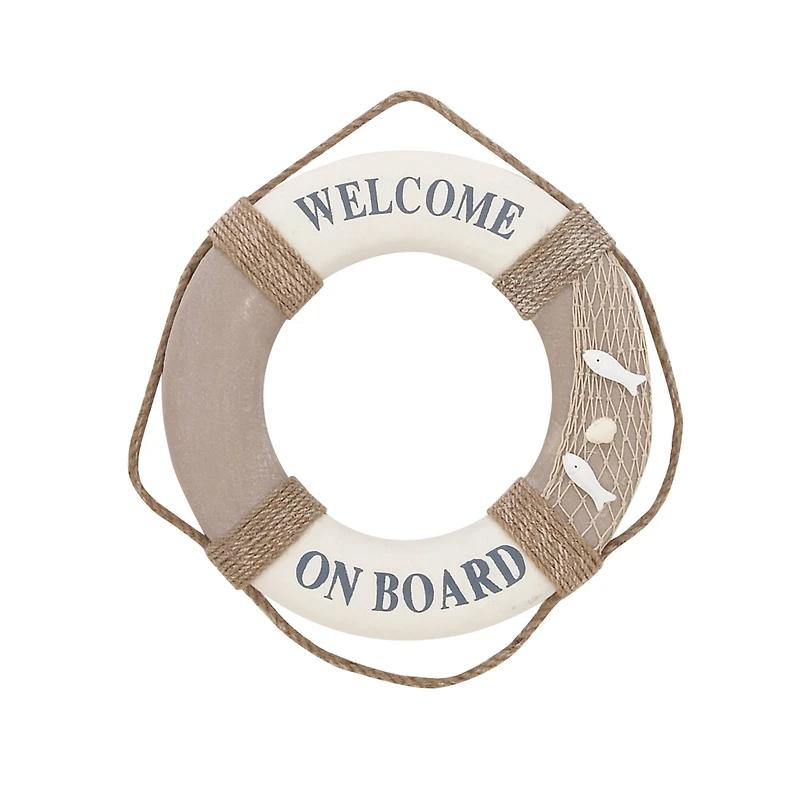 White Coastal Resin Wall Decor, 17" x 17"