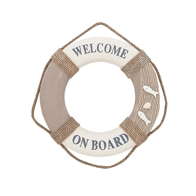 White Coastal Resin Wall Decor, 17" x 17"