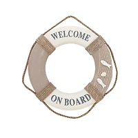 White Coastal Resin Wall Decor, 17" x 17"