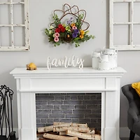 22” Spring Floral Wreath