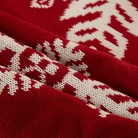 Glitzhome® Red Snowflake Tree Skirt & Stockings Set