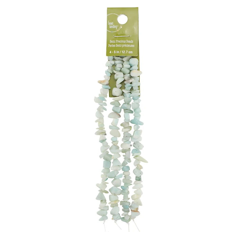 Matte Amazonite Chip Beads by Bead Landing®