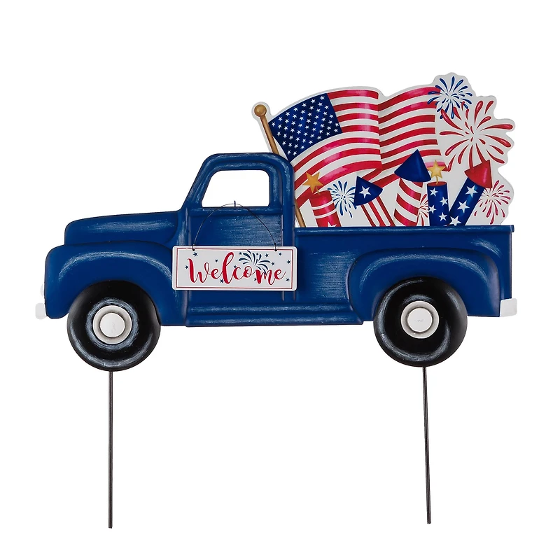 Glitzhome® 24" Metal American Truck Yard Stake