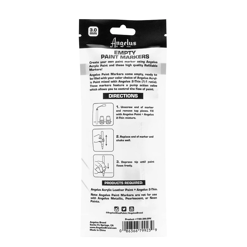 Angelus® Empty Paint Marker Set