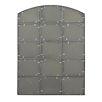 Clear Industrial Metal Wall Mirror, 40" x 30"
