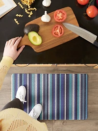 DII® Blue Tonal Stripe Tufted Mat