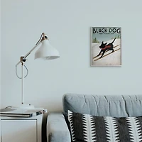 Stupell Industries Black Dog Ski Company Wall Art in Gray Frame