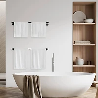 Black Metal Wall Mounted Multi-Purpose Clothing Rack