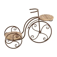 Brown Metal Farmhouse Bicycle Plantstand, 25" x 19"