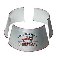 Glitzhome® Silver 26" Truck Metal Tree Collar