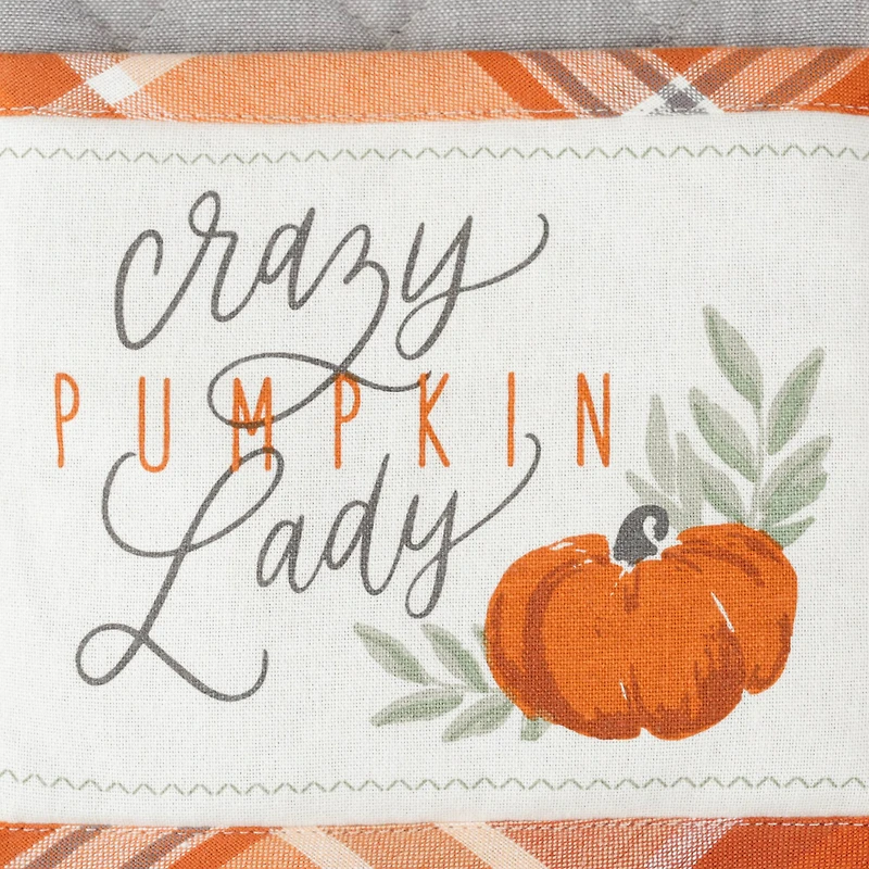 DII® Crazy Pumpkin Lady Potholder & Dishtowel Set