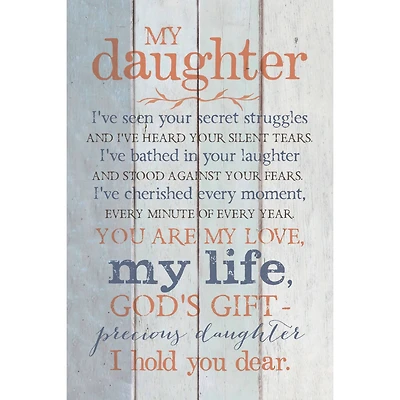 My Daughter Wood Plaque