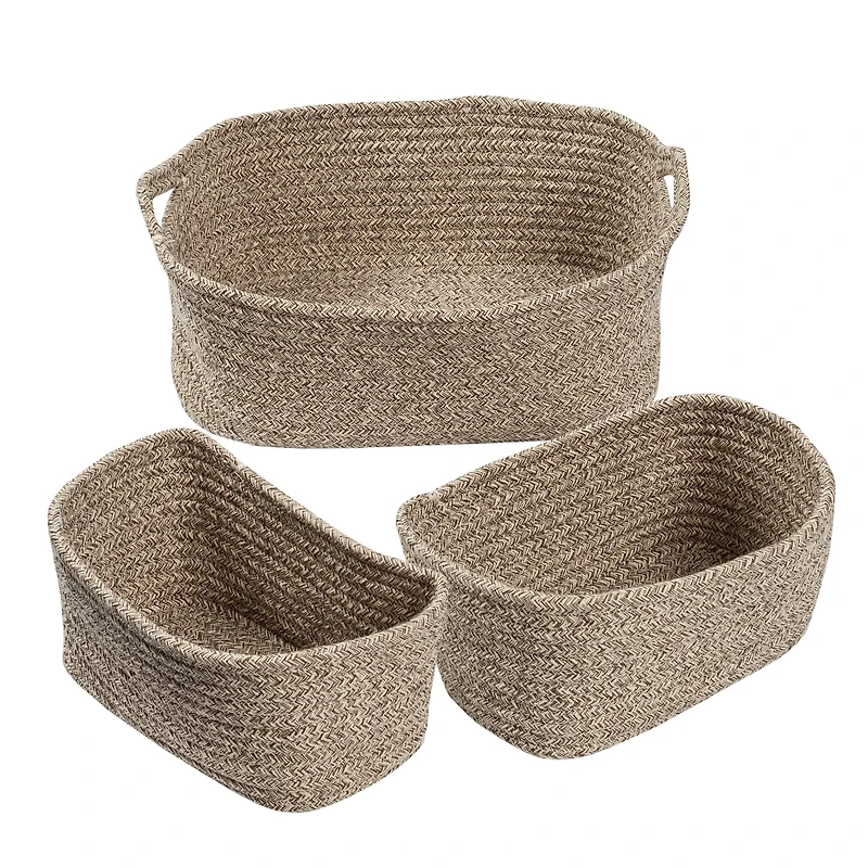 Honey Can Do Champagne Nested Linen Basket Set