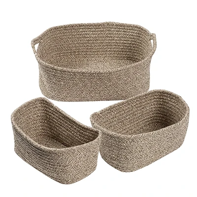 Honey Can Do Champagne Nested Linen Basket Set