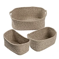 Honey Can Do Champagne Nested Linen Basket Set