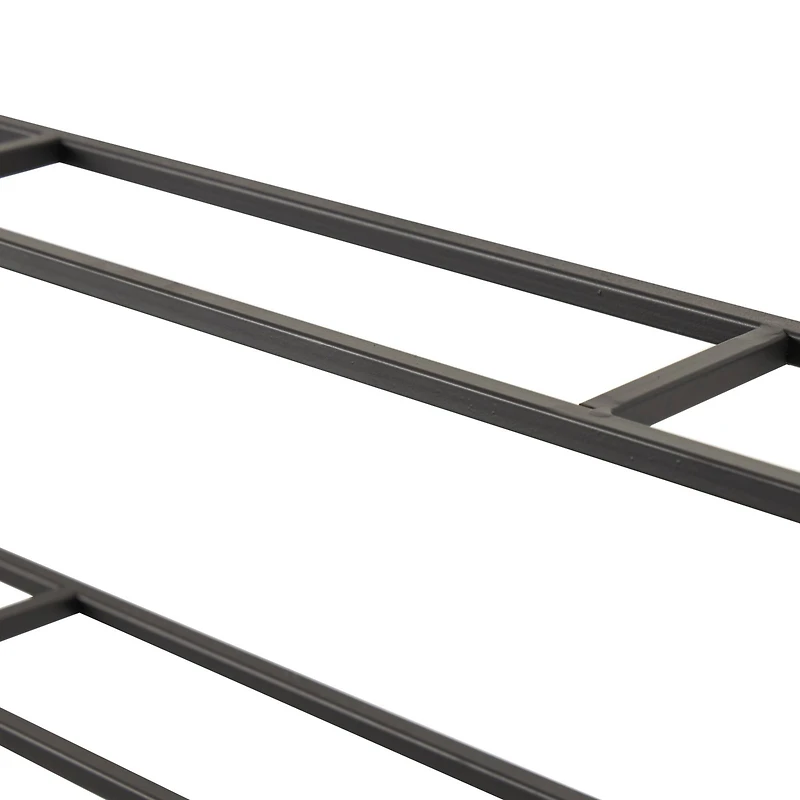 Black Metal  Oval 13 Bottle Wall Wine Rack with Beaded Frame