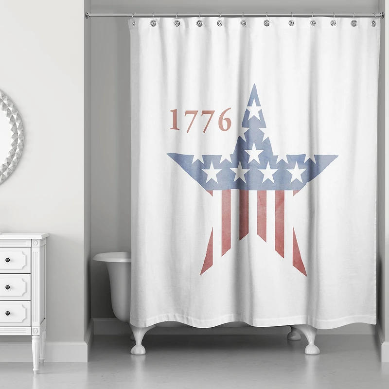1776 Star Shower Curtain