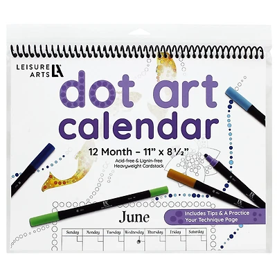 Leisure Arts® Dot Art 8.5'' x 11'' Calendar