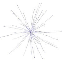 20" LED Lighted Firework Silver Branch Christmas Decoration