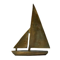 Hello Honey® 19" Antique Brass Decorative Aluminum Sail Boat
