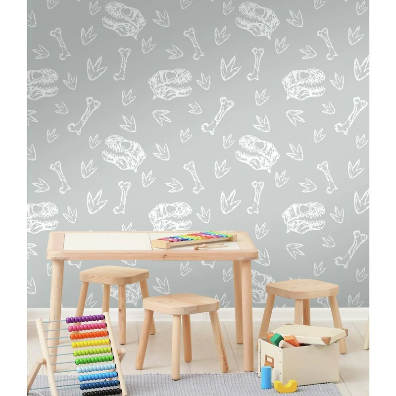 RoomMates Dinosaur Bones Peel & Stick Wallpaper