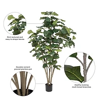 6ft. Potted Artificial Green Fiddle Tree