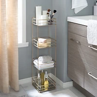 Elle Décor Satin Gold 4 Tiered Spa Tower