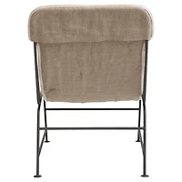 Hello Honey® Reclined Linen Sling Chair with Metal Frame