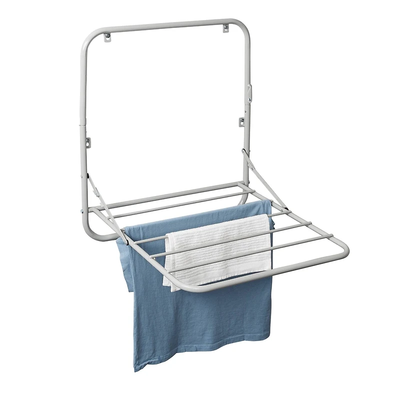 Honey Can Do Gray Collapsible Wall-Mounted Clothes Drying Rack