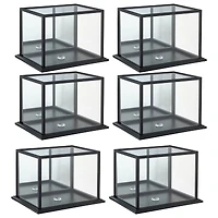 6 Pack: Black Football Helmet Display Case with Mirror Back by Studio Décor®