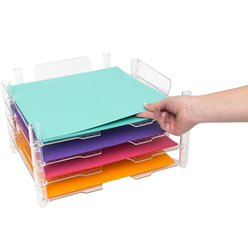 We R Memory Keepers® Clear Stackable Acrylic Paper Trays, 4ct.