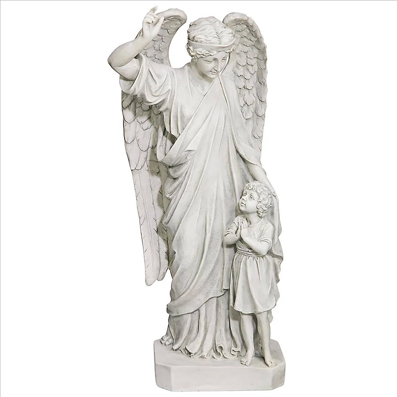 Design Toscano® 3ft. Guardian Angel Child's Prayer Garden Statue
