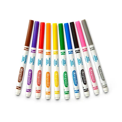 12 Packs: 10 ct. (120 total) Crayola® Ultra-Clean Fine Line Classic Color Markers