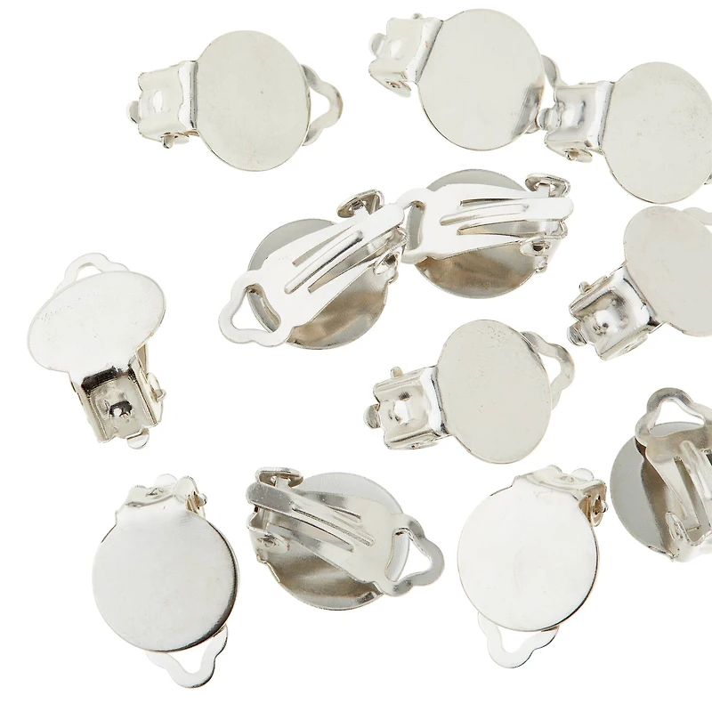 Bead Landing™ Earring Clip On, Rhodium