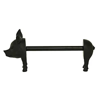 16" Black Farmhouse Pig Paper Towel Holder