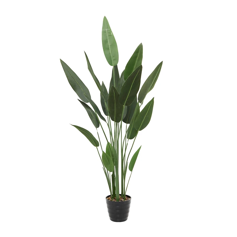 61" Green PVC Contemporary Potted Artificial Tree