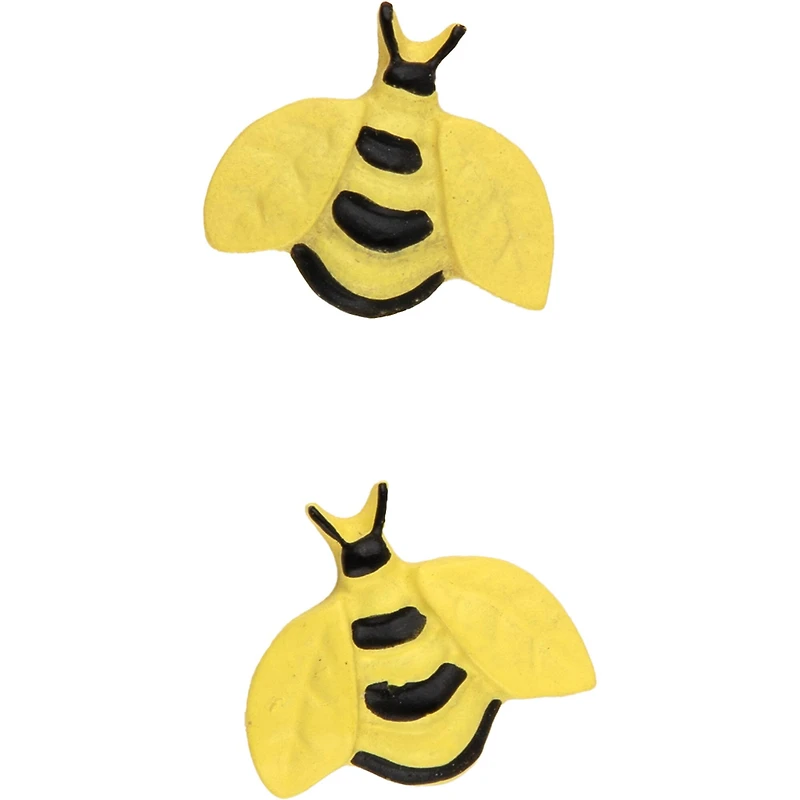 Flair Originals 3/4" Yellow Bee Shank Buttons, 2ct.