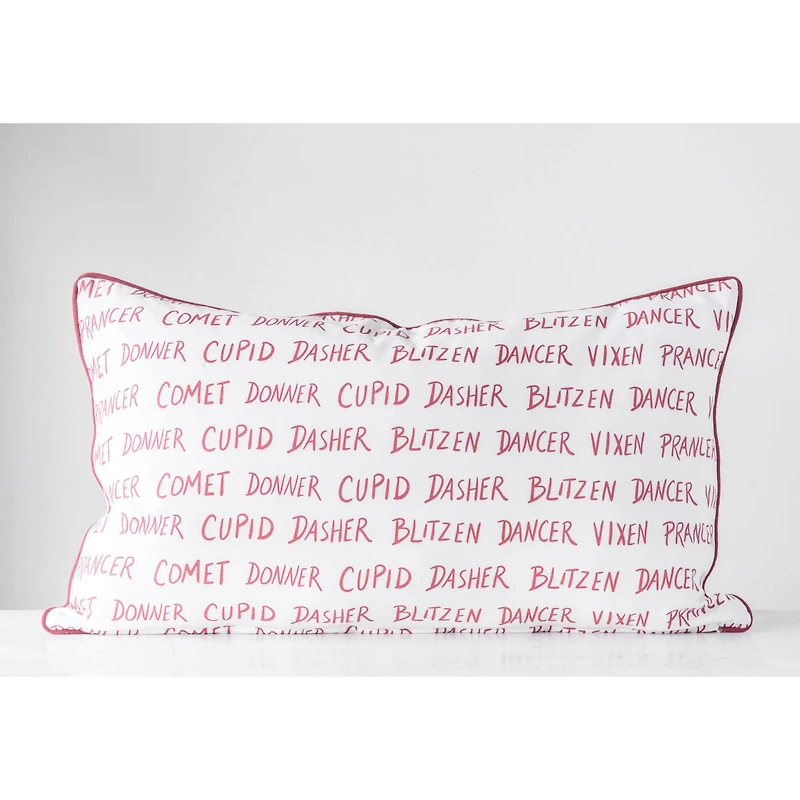 Hello Honey® Santa's Reindeer Lumbar Pillow