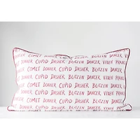 Hello Honey® Santa's Reindeer Lumbar Pillow