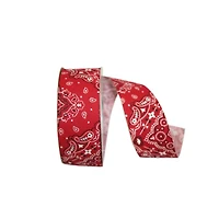 Reliant 1.375" x 20yd. Red Bandana West Ribbon