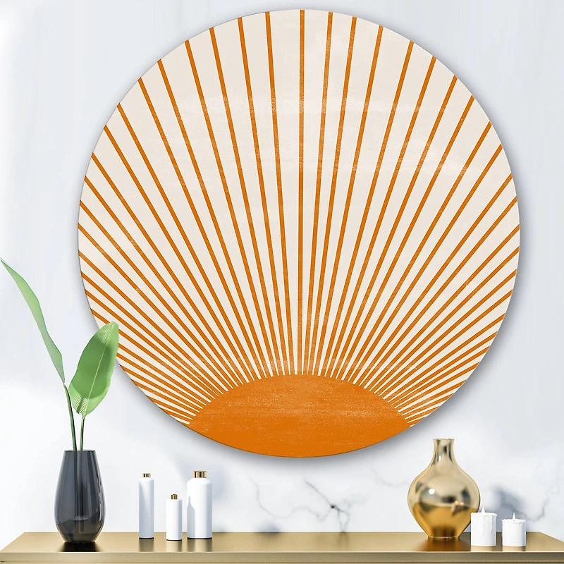 Designart - Orange Sun Print III