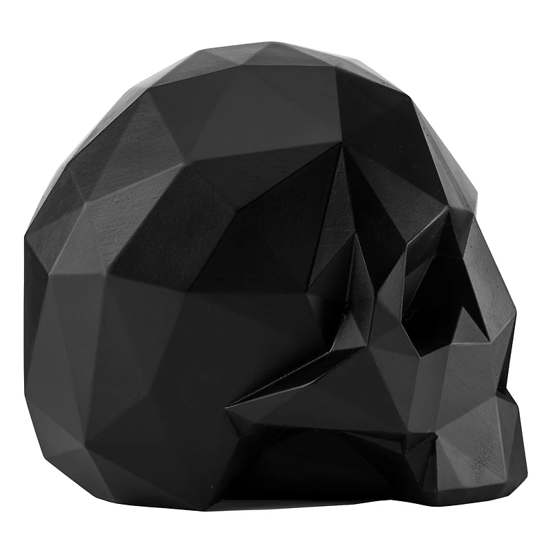 6" Black Origami Skull Tabletop Figurine