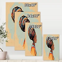 Designart - Portrait of African American Woman With Turban III