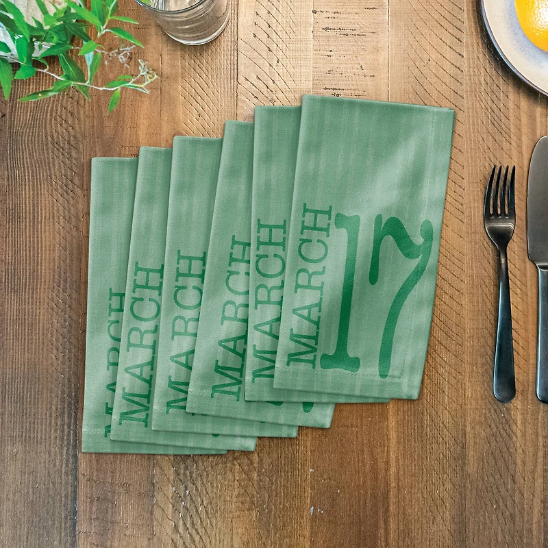 Large March Napkin 10" x 10" Cotton Twill Napkin