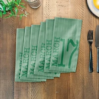 Large March Napkin 10" x 10" Cotton Twill Napkin
