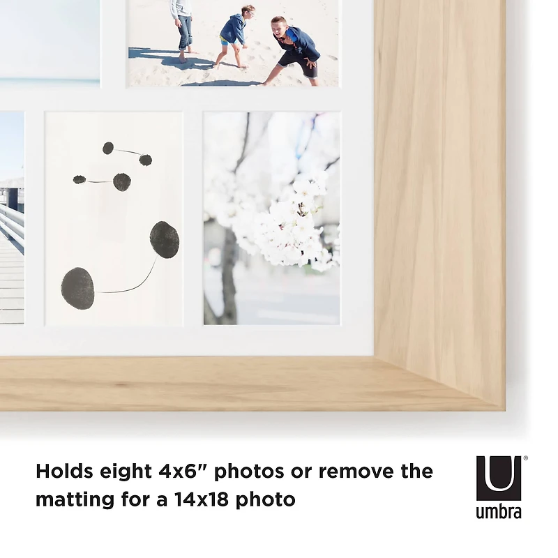 Umbra Lookout 4" x 6" Natural Wall Multi-Picture Frame
