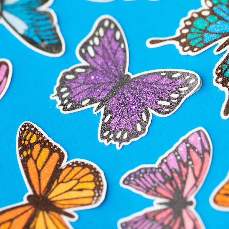 Silhouette® White Glitter Sticker Sheets, 8ct.