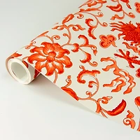 Scalamandre Persimmon Chien Dragon Peel & Stick Wallpaper