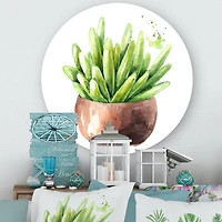 Designart - Succulent Flower In Terracotta Pot I