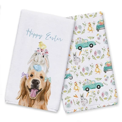 Easter Friends Stack 16" x 25" Tea Towel - Set of 2